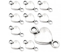 ŁĄCZNIK DO BRANSOLETEK SERCE SERDUSZKO WALENTYNKI DZIEŃ BABCI KOBIET 10szt