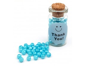 KORALIKI SZKLANE PERŁY PEREŁKI 4mm NIEBIESKIE BUTELECZKA WALENTYNKI 100szt