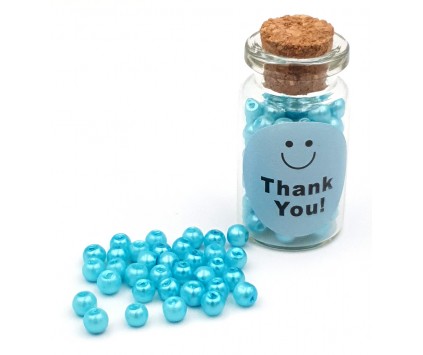 KORALIKI SZKLANE PERŁY PEREŁKI 4mm NIEBIESKIE BUTELECZKA WALENTYNKI 100szt