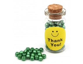 KORALIKI SZKLANE PERŁY PEREŁKI 4mm ZIELONE BUTELECZKA WALENTYNKI 100szt