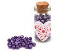 KORALIKI SZKLANE PERŁY PEREŁKI 4mm FIOLETOWE BUTELECZKA WALENTYNKI 100szt