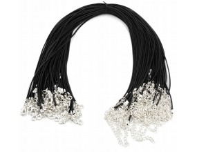 BAZA NASZYJNIKA CZARNA 1,5 SZNUREK 50cm 20szt HURT