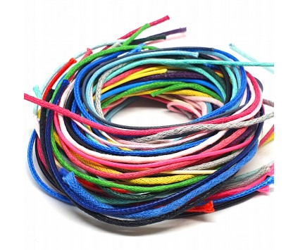 Sznurek na wagę ŚCINKI ~50gram Scrapbooking mix sznurków różne rozmiary