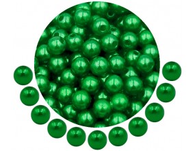 KORALIKI PEREŁKI 6mm 80szt PERŁY ŚLUB AKRYL DO ROBIENIA BIŻUTERII ZIELONE C