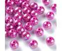 Koraliki Akrylowe Kule Kulki Opalizujące 8mm 20szt RÓŻOWE CIEMNE
