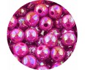 Koraliki Akrylowe Kulki OPALIZUJĄCE Błyszczące CIEMNY RÓŻ 8mm 50szt