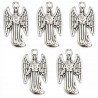 Zawieszka Aniołek ANIOŁ Charms Święta Mikołajki KOMUNIA19x10mm Metal 5szt