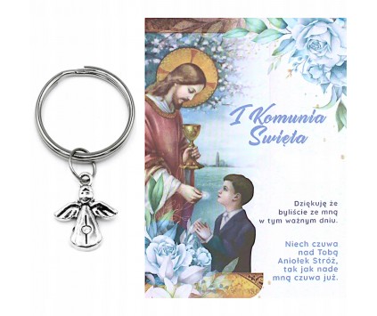 PODZIĘKOWANIE KOMUNIA ANIOŁ DLA GOŚCI BRELOK