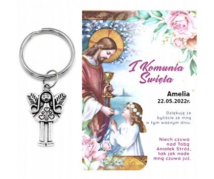 PODZIĘKOWANIE KOMUNIA ANIOŁ DLA GOŚCI BRELOK