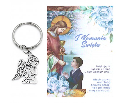 PODZIĘKOWANIE KOMUNIA ANIOŁ DLA GOŚCI BRELOK