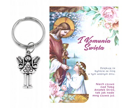 PODZIĘKOWANIE KOMUNIA ANIOŁ DLA GOŚCI BRELOK