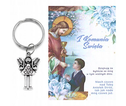 PODZIĘKOWANIE KOMUNIA ANIOŁ DLA GOŚCI BRELOK
