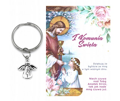 PODZIĘKOWANIE KOMUNIA ANIOŁ DLA GOŚCI BRELOK