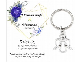 Podziękowanie Upominek dla Gości na Komunię ANIOŁEK KOMUNIA PAMIĄTKA brelok