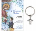 A3 Podziękowanie dla Gości Breloczek Aniołek Imię Data Chłopiec Komunia