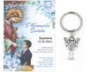 A2 Podziękowanie dla Gości Breloczek Aniołek Imię Data Chłopiec Komunia