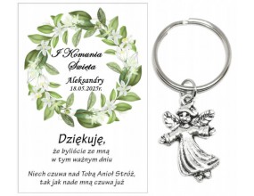 Podziękowanie dla gości brelok ANIOŁEK I KOMUNIA ŚWIĘTA IMIĘ PAMIĄTKA A30