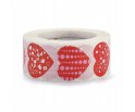 Naklejki Serca Serduszka Scrapbooking Walentynki 8 wzorów 2,5cm 500sz ROLKA
