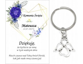 Podziękowanie dla gości brelok ANIOŁEK I KOMUNIA ŚWIĘTA IMIĘ PAMIĄTKA A21