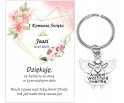 Podziękowanie dla gości brelok ANIOŁ KOMUNIA PERSONALIZACJA PAMIĄTKA A28