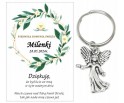 Podziękowanie dla gości brelok ANIOŁ KOMUNIA PERSONALIZACJA PAMIĄTKA A27