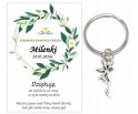 Podziękowanie dla gości brelok ANIOŁEK KOMUNIA PERSONALIZACJA PAMIĄTKA A23