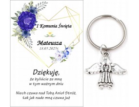 Podziękowanie Upominek dla Gości na Komunię ANIOŁEK KOMUNIA PAMIĄTKA Imię
