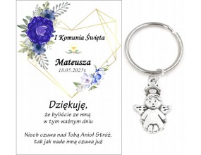 Podziękowanie Upominek dla Gości na Komunię ANIOŁEK KOMUNIA PAMIĄTKA Imię