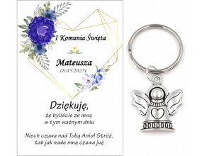 Podziękowanie Upominek dla Gości na Komunię ANIOŁEK KOMUNIA PAMIĄTKA Imię