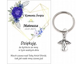 Podziękowanie Upominek dla Gości na Komunię ANIOŁEK KOMUNIA PAMIĄTKA Imię