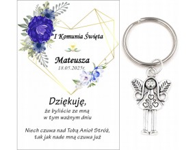 Podziękowanie Upominek dla Gości na Komunię ANIOŁEK KOMUNIA PAMIĄTKA Imię