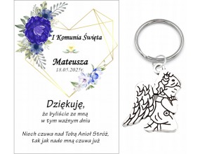 Podziękowanie Upominek dla Gości na Komunię ANIOŁEK KOMUNIA PAMIĄTKA Imię