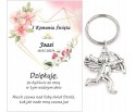 A15 Podziękowanie dla gości brelok ANIOŁEK KOMUNIA PERSONALIZACJA PAMIĄTKA