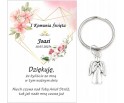 A11 Podziękowanie dla gości brelok ANIOŁEK KOMUNIA PERSONALIZACJA PAMIĄTKA