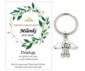 A9 Podziękowanie dla gości brelok ANIOŁEK KOMUNIA PERSONALIZACJA PAMIĄTKA