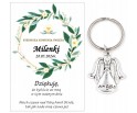A6 Podziękowanie dla gości brelok ANIOŁEK KOMUNIA PERSONALIZACJA PAMIĄTKA
