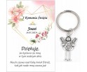 A2 Podziękowanie dla gości brelok ANIOŁEK KOMUNIA PERSONALIZACJA PAMIĄTKA