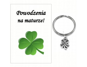 Brelok Breloczek dla Maturzysty Upominek Koniczynka Powodzenia Matura Uczeń