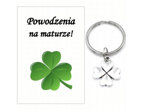 Brelok Breloczek dla Maturzysty Upominek Koniczyna Powodzenia Matura Klasa