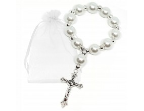 Podziękowanie dla Gości prezent Pierwsza Komunia święta różaniec aniołek