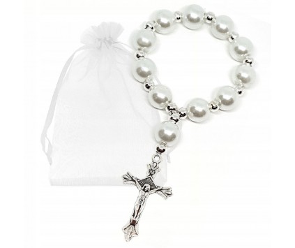 Podziękowanie dla Gości prezent Pierwsza Komunia święta różaniec aniołek