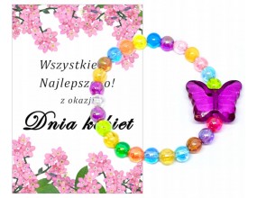 BRANSOLETKA DZIEŃ KOBIET WALENTYNKI DZIEWCZYNKA SZKOŁA KLASA PREZENT MOTYL