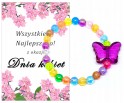 BRANSOLETKA DZIEŃ KOBIET WALENTYNKI DZIEWCZYNKA SZKOŁA KLASA PREZENT MOTYL