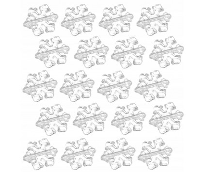 KORALIKI ŚNIEŻYNKI PŁATKI ŚNIEGU ŚWIĘTA OZDOBY PRZEZROCZ. 12mm 200 SZTUK
