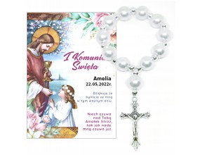 Podziękowanie dla Gości I KOMUNIA ŚWIĘTA DZIESIĄTKA RÓŻAŃCA PERSONALIZACJA
