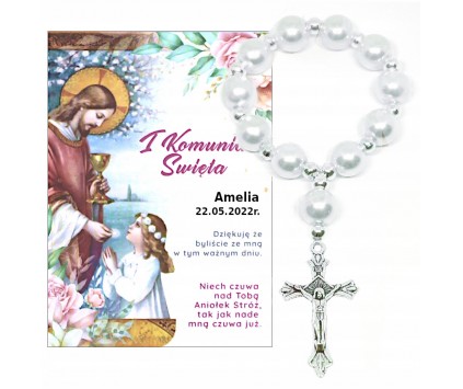 Podziękowanie dla Gości I KOMUNIA ŚWIĘTA DZIESIĄTKA RÓŻAŃCA PERSONALIZACJA