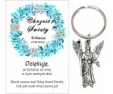 Podziękowanie dla gości CHRZEST ŚWIĘTY PAMIĄTKA BRELOCZEK BRELOK ANIOŁ A43