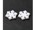 KORALIKI AKRYLOWE ŚNIEŻYNKI PŁATKI ŚNIEGU ŚWIĘTA OZDOBY 12mm 100 SZTUK