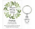 A8 Podziękowanie dla gości brelok ANIOŁEK CHRZEST PAMIĄTKA UPOMINEK