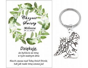 Podziękowanie dla gości ANIOŁEK CHRZEST PAMIĄTKA UPOMINEK DLA CHRZESTNYCH
